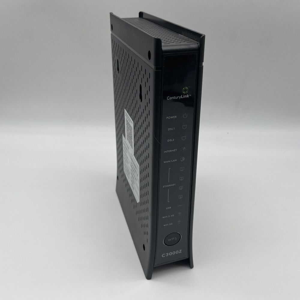CenturyLink ZyXEL C3000Z DSL Modem Wireless Router No Power Adapter